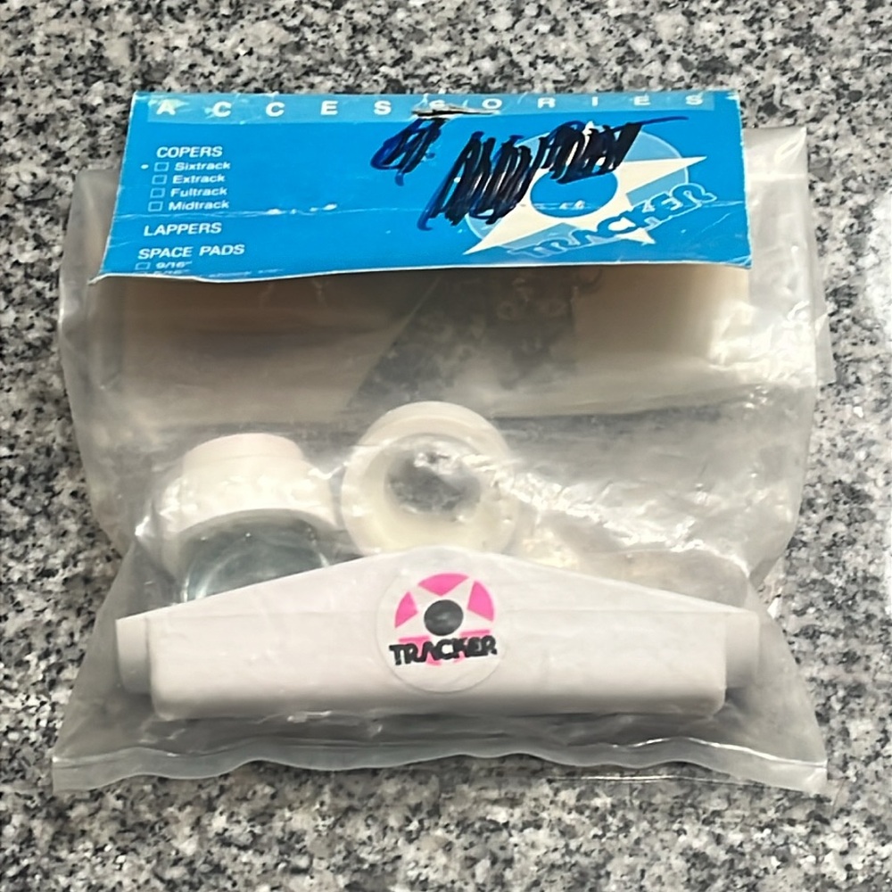 Tracker Trucks Skateboard Coper White Sixtrack Six Track new Vintage 1980s Skate